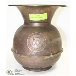 VINTAGE 5 CENT CIGAR SPITTOON.