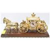 Image 1 : VINTAGE HORSE AND CARRIAGE CLOCK WORKING. BY
