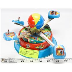 VINTAGE TINPLATE WIND UP CARNIVAL RIDE