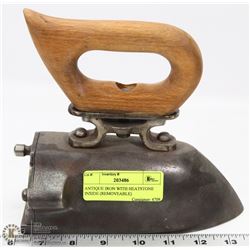 ANTIQUE IRON WITH HEATSTONE INSIDE (REMOVEABLE)