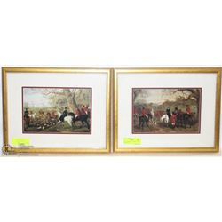 SET OF 2 FOX HUNT - EARLY 1800'S SCENE FOX
