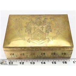 VINTAGE 6” RECTANGULAR ETCHED BRASS BOX