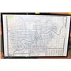 Image 1 : VINTAGE 1950S FRAMED EDMONTON MAP.