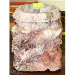 SOLID MARBLE DOLPHIN FOUNTAIN TOP 1FT X 1FT X 14"