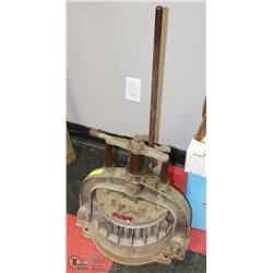 ANTIQUE CAST IRON BAKERY CHEESE CUTTER.