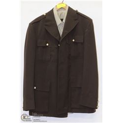 VINTAGE RCMP UNIFORM WITH SHIRT AND ALL BADGES.