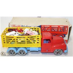 1940'S CATTLE TRUCK WITH FIGURES AND BOX