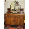 Image 1 : 1940'S ARTS AND CRAFTS DRESSER WITH MIRROR