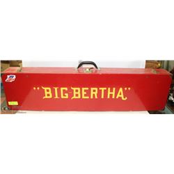 VINTAGE CUSTOM MADE BIG BERTHA WOODEN GUN BOX