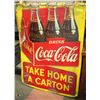 Image 1 : LARGE 1950S COCA COLA TIN ADVERTISING SIGN