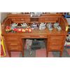 Image 1 : ANTIQUE ROLL TOP BUREAU DESK 60X35X44