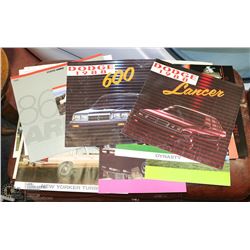 BOX V/ VINTAGE CHRYSLER CAR DEALER BROCHURES