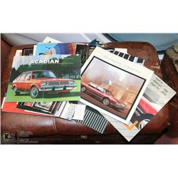 BOX V/ VINTAGE GM CAR DEALER BROCHURES