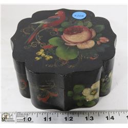 204) ANTIQUE HAND PAINTED METAL BOX