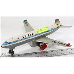 VINTAGE UNITED AIRLINES TIN AIRPLANE