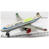 Image 1 : VINTAGE UNITED AIRLINES TIN AIRPLANE