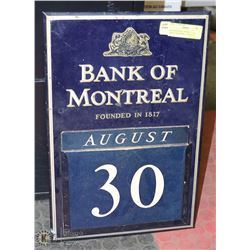 VINTAGE BANK OF MONTREAL WALL CALENDAR-COMPLETE