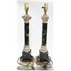 Image 1 : PAIR OF MARBLE AND METAL TABLE LAMPS