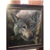 Image 1 : Silver and Gold - Wolf Painting by Dennis Mayer Jr. Valued at $2400