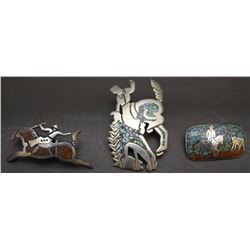 THREE NAVAJO PINS