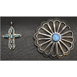 NAVAJO PENDENT (IULIE) AND PIN