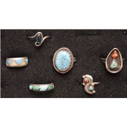 SIX NAVAJO RINGS