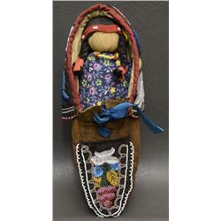 IROQUOIS SINGLE MOCCASIN AND DOLL