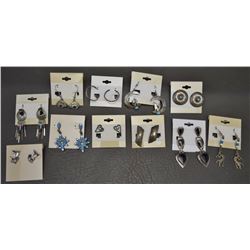 TEN PAIR NAVAJO EARRINGS