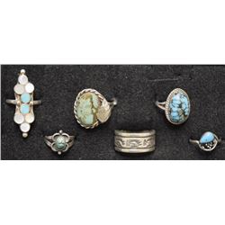 SIX NAVAJO RINGS