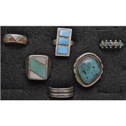 SIX NAVAJO RINGS