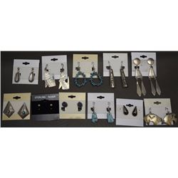 TEN PAIR NAVAJO EARRINGS