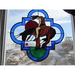 Stained glass Horseback Rider