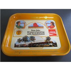 60 yrs With Saskatchewan Regina Plant Opening Coca Cola Tray 16x12.5