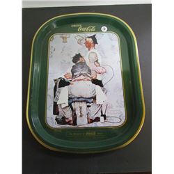 Norman Rockwell "The Tatto Artist" The Romance Series Coca Cola Tray