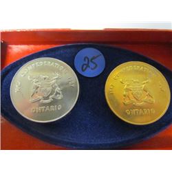 1867/1967- Ontario Confederation Coins "The Gov of Ontario Commemorating The Role of Mining"