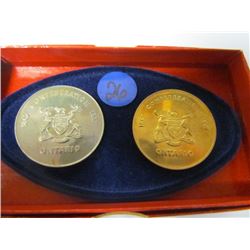 1867/1967- Ontario Confederation Coins "The Gov of Ontario Commemorating The Role of Mining"