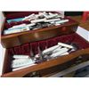 Image 4 : Wooden Box with assorted cutlery + Collector spoons