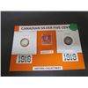 Image 1 : Canadian Silver Five Cents 1918 and 1919