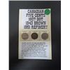 Image 1 : Special Canadian 5cent-1937 dot,1943 brown Victory,1951 Refinery