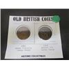 Image 1 : Old British Large Pennies -1861 Queen Victoria and 1905 King Edward VII