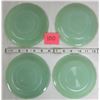 Image 2 : 4 Jadeite saucers- "Alice" pattern