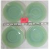 Image 1 : 4 Jadeite saucers- "Jane Ray" pattern