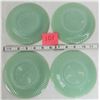 Image 2 : 4 Jadeite saucers- "Jane Ray" pattern