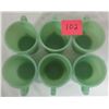 Image 3 : 6 vintage Jadeite Fire King restaurant "D" handle coffee cups/mugs
