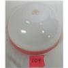 Image 3 : Vintage Fire King 9" white bowl/pink band