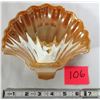 Image 1 : Peach lustre milk glass shaped candy dish/bowl