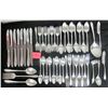 Image 5 : 48 piece set silver plated flatware set for 8 settings & 8 piece serving tray