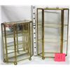 Image 1 : 2 miniature brass & glass mirrored display cases