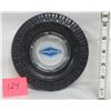 Image 1 : Rubber tire ashtray / Goodyear logo glass insert