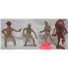 Image 3 : 1960's Marx 6" Indian Chief & 6 cowboys various poses